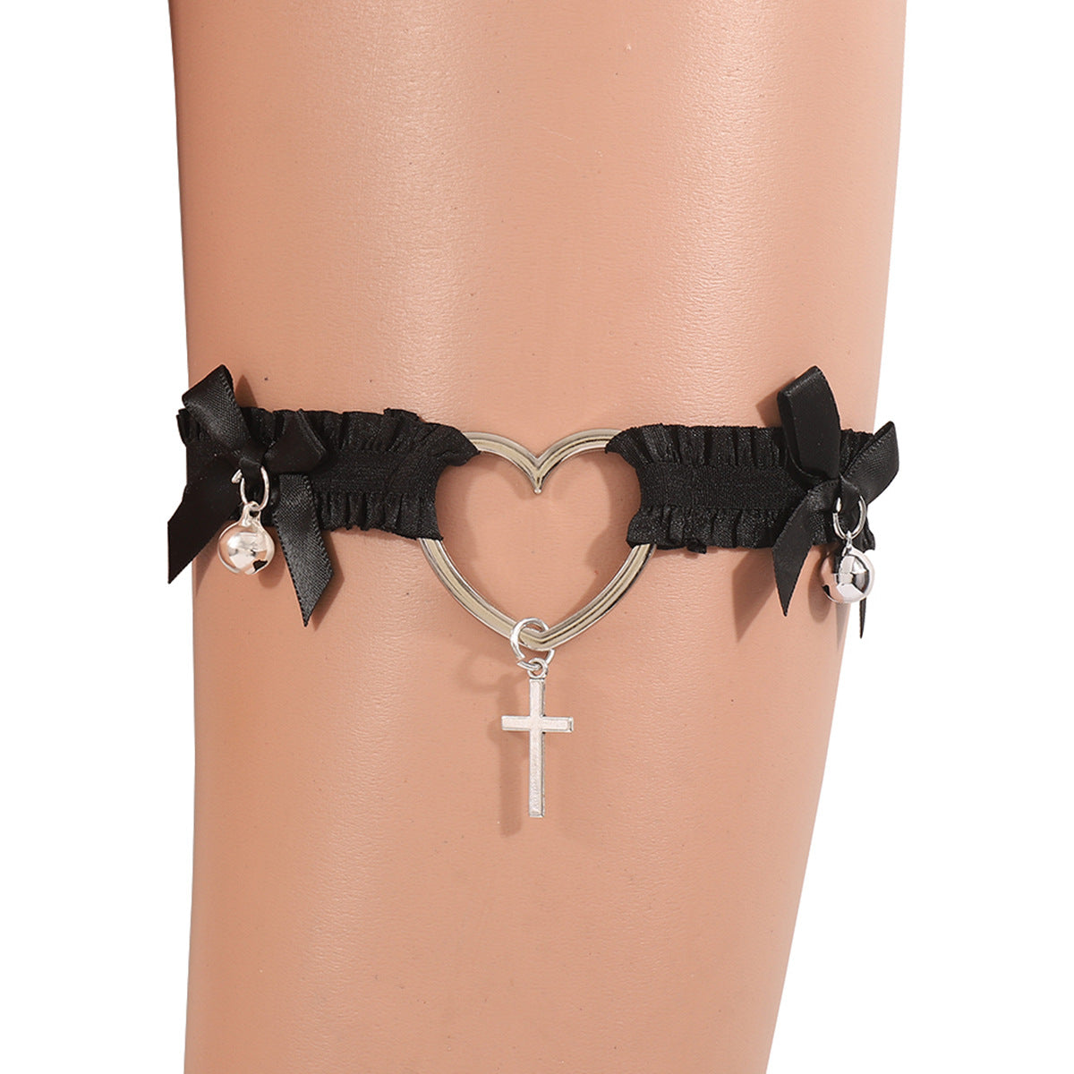 Elegante tobillera ajustable con lazo de mariposa, borlas y detalles de cadena para mujer