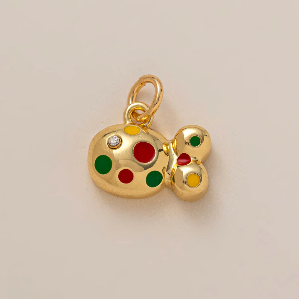 18K Gold Plated Drip Oil PVD Rhinestone Stainless Steel Pendant Titanium Steel Cable Chain Necklace for Women Charm Bar