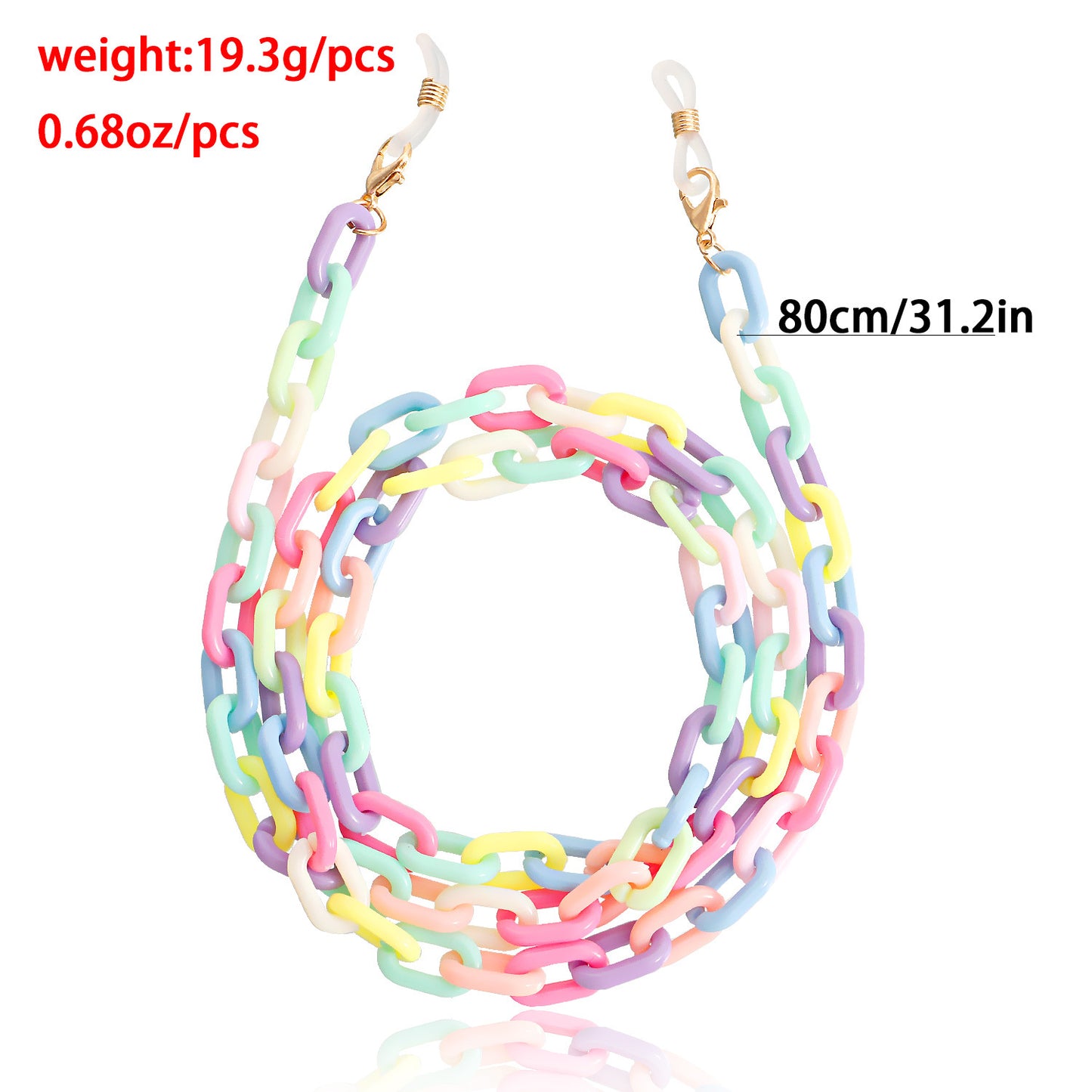 Alloy Acrylic Pearl Beaded Mask and Eyeglass Chain