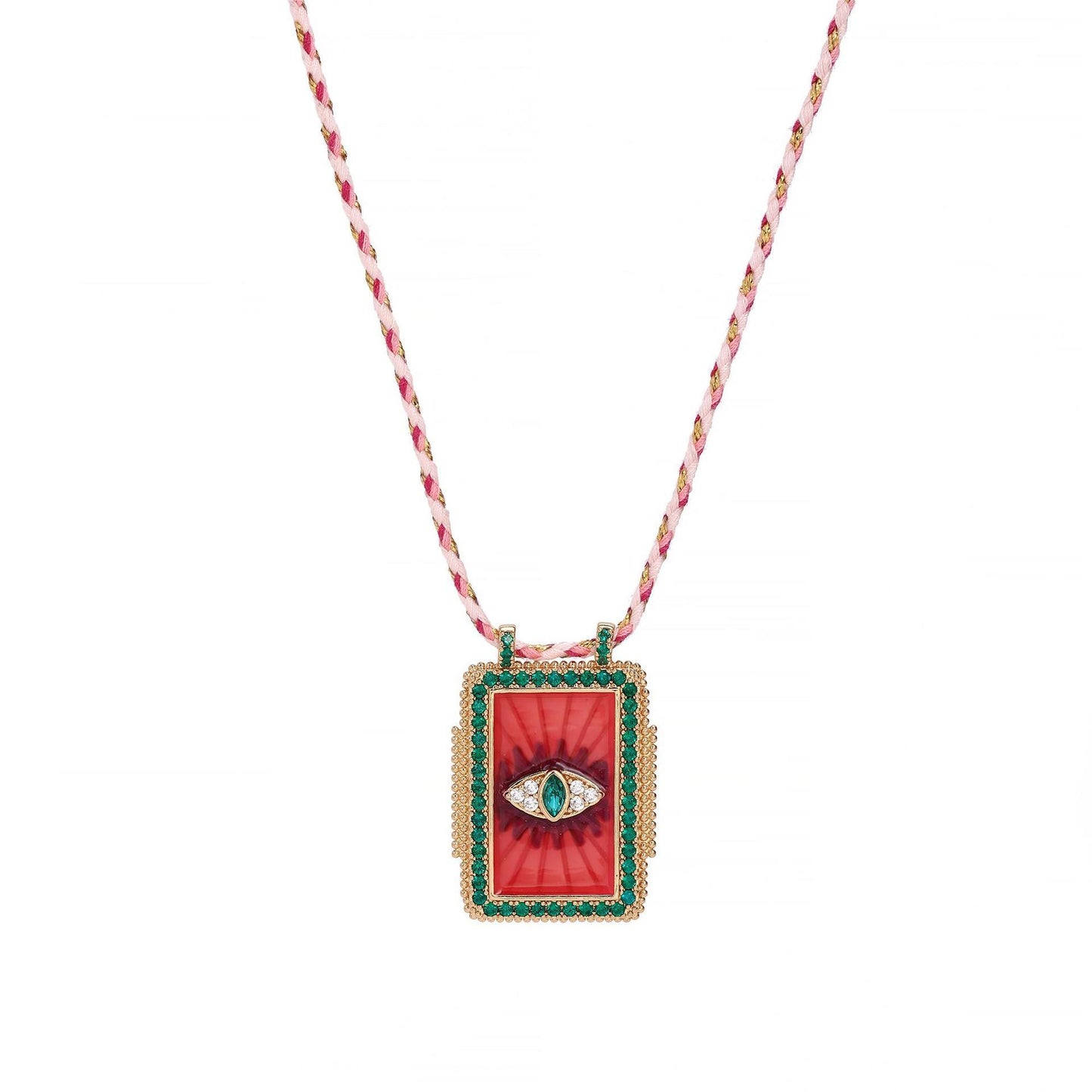 Bohemian Style Vintage Sun Moon and Evil Eye Pendant Necklace for Women with Copper Heart Charm and Star Motifs on Standard Chain