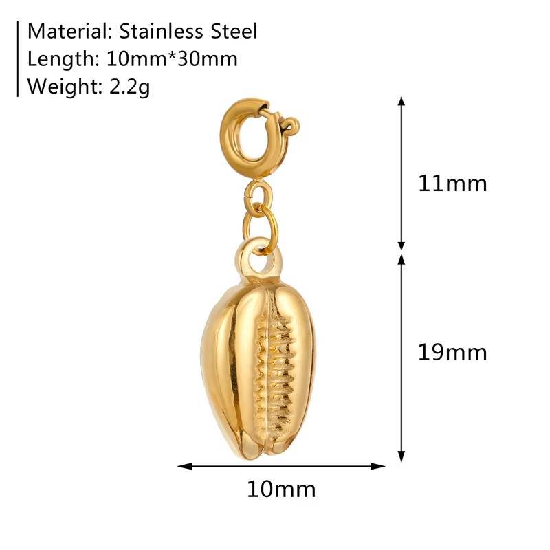 Elegant 18K Gold Plated Stainless Steel PVD DIY Charm Bar Pendant for Women