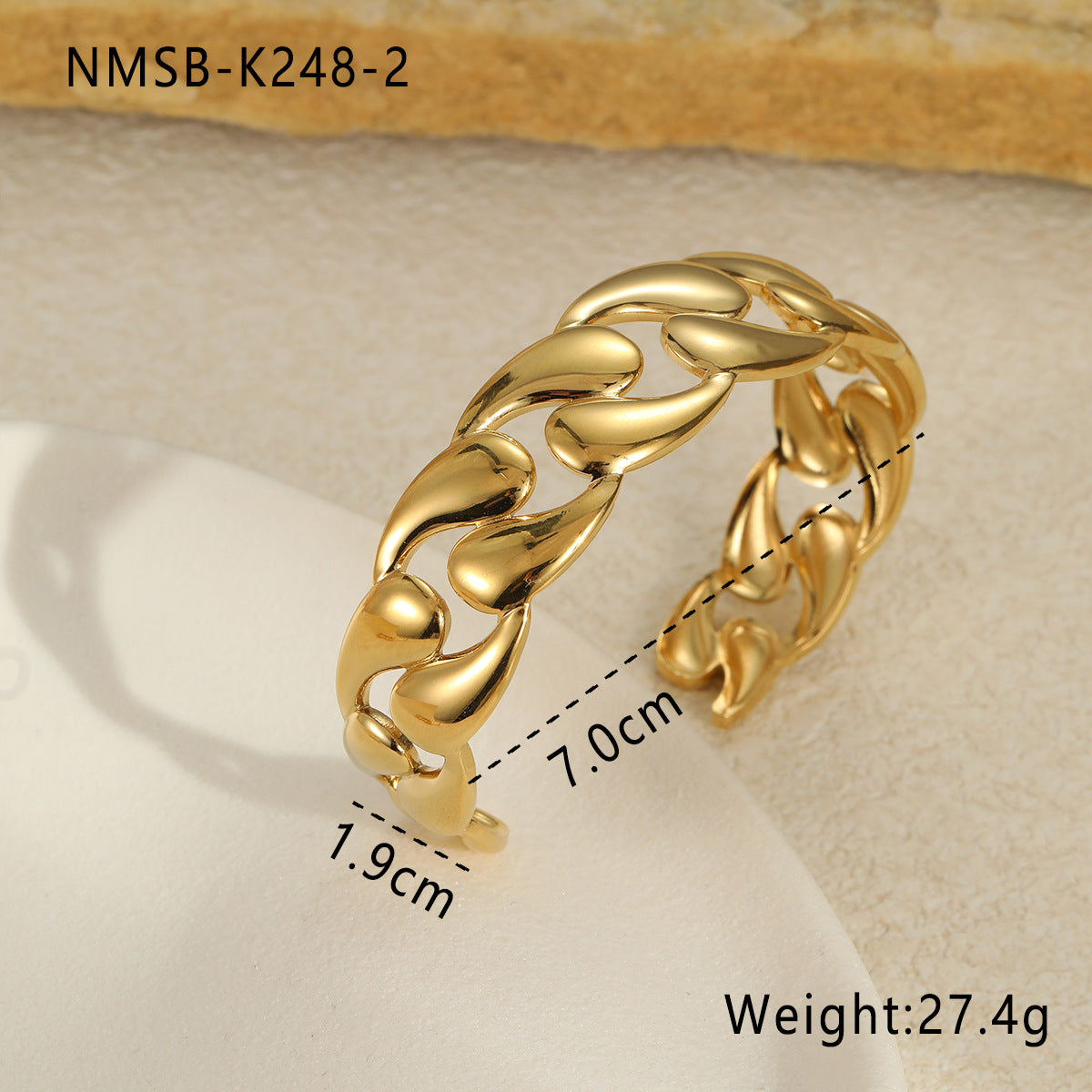 Bracciale Minimalista in Acciaio Inossidabile con Fiocco e Goccia, Placcato Oro 18K, Gioiello da Donna Elegante Stile Ufficio