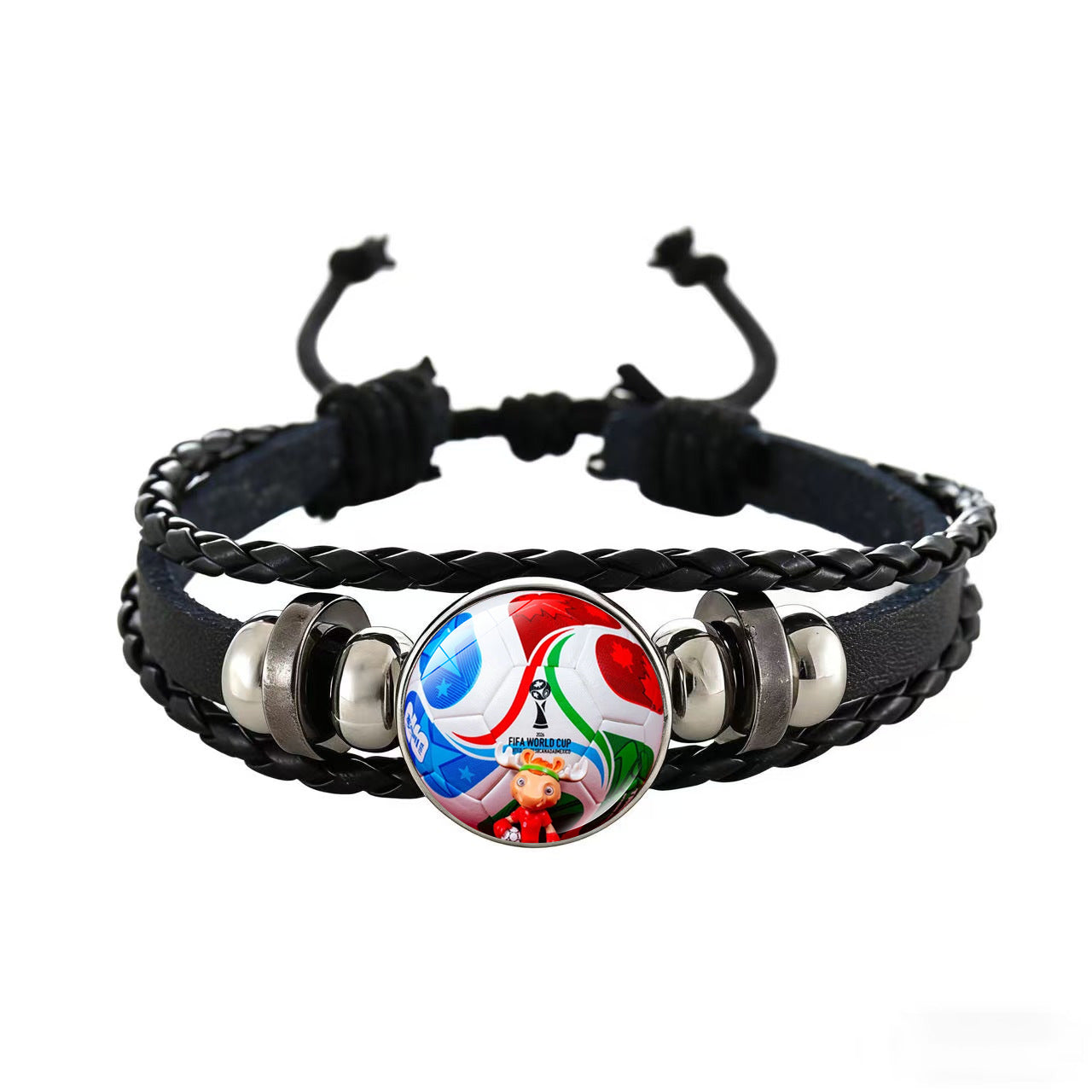 Unisex Cartoon Geometric Leather Bracelet Adjustable Wristband