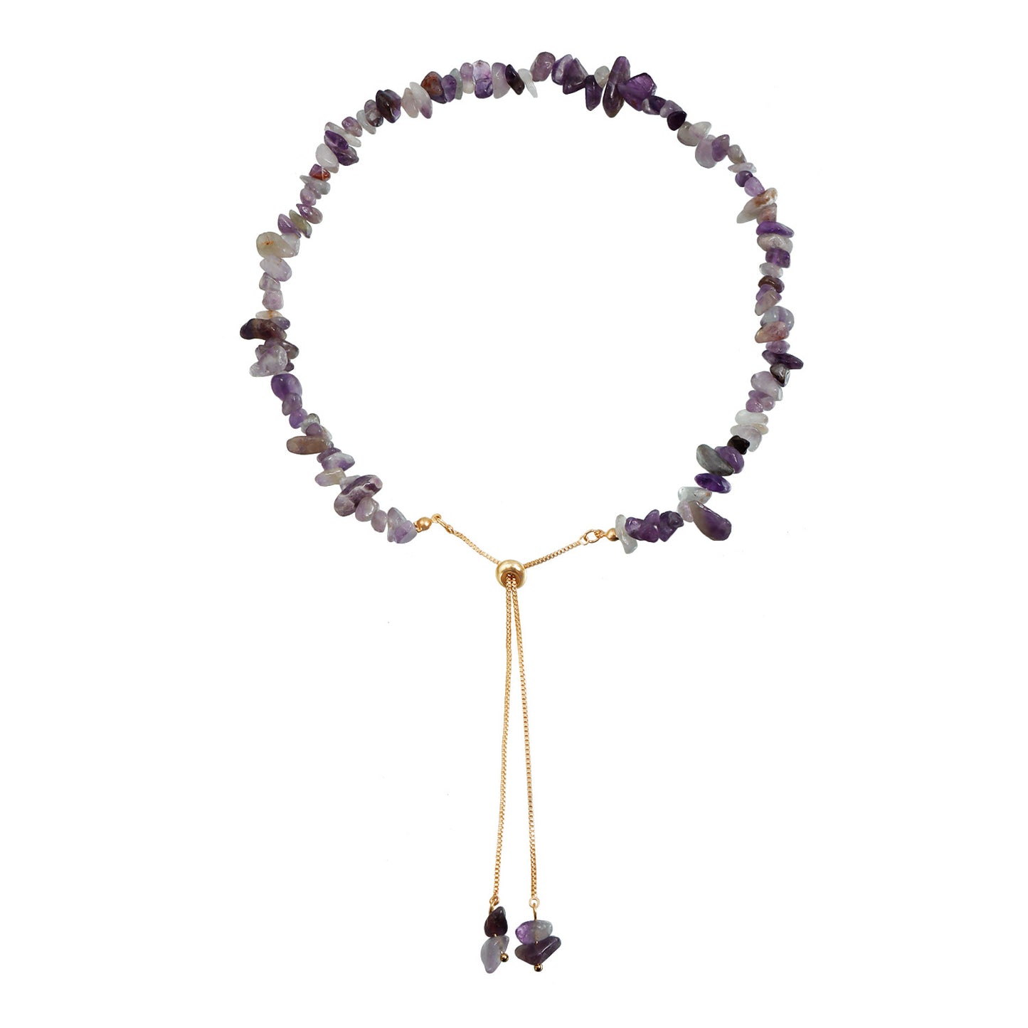 Irregular Geometric Alloy Plated Beaded Necklace for Women