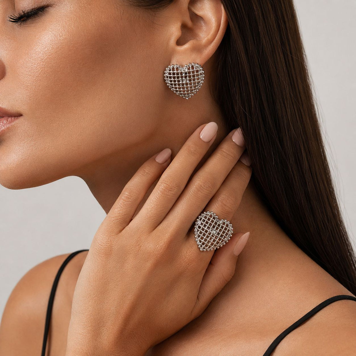 Sweet Heart Zinc Alloy Plated Earrings for Women