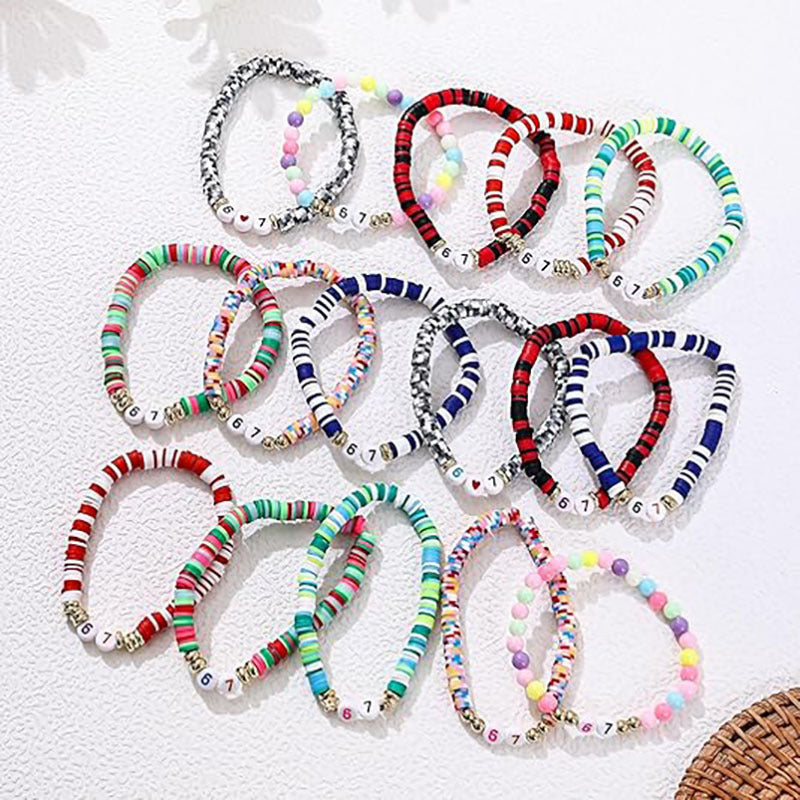 Casual Number Letter Resin Bracelet Unisex Jewelry Gift
