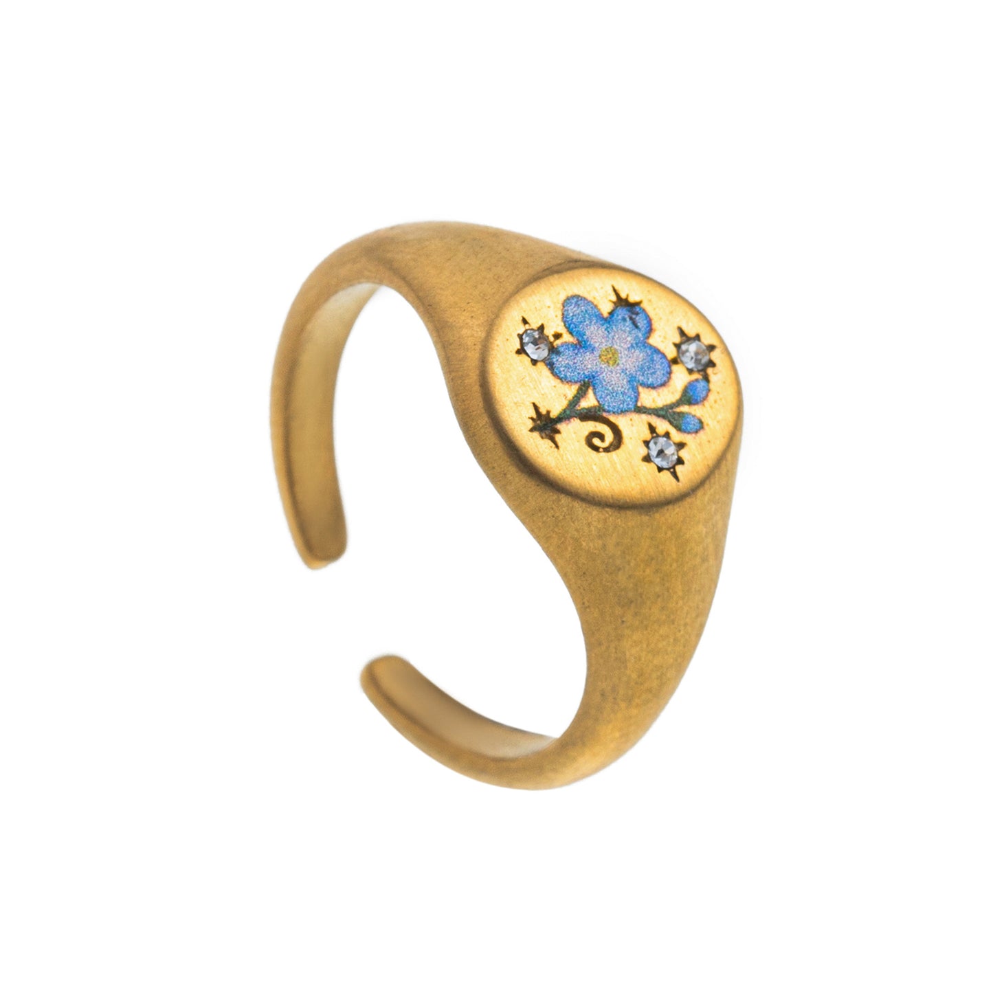 Fashion Heart Animal Stainless Steel PVD Ring