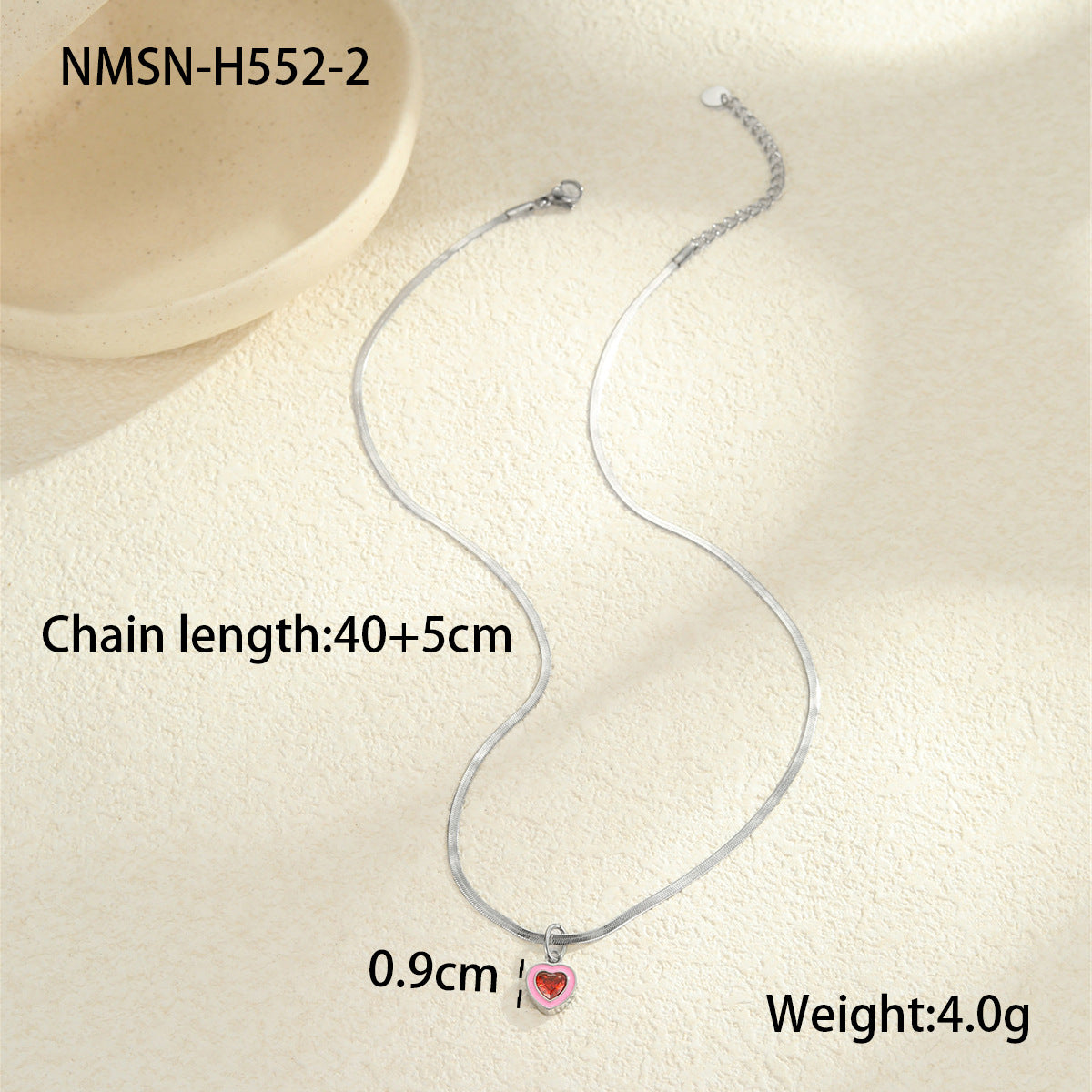 Collana minimalistica geometrica in acciaio inossidabile con intarsio di zirconi colorati per donna, catena clavicola galvanizzata