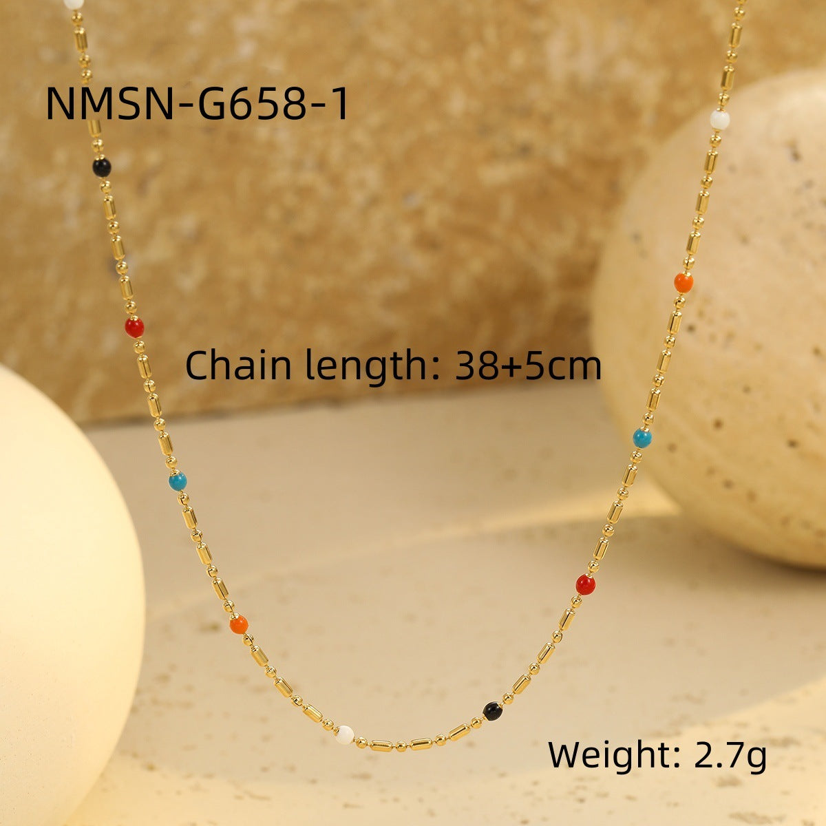 Collar Minimalista con Guardapelo de Acero de Titanio con Acabado Esmaltado y Detalle de Perla para Mujer
