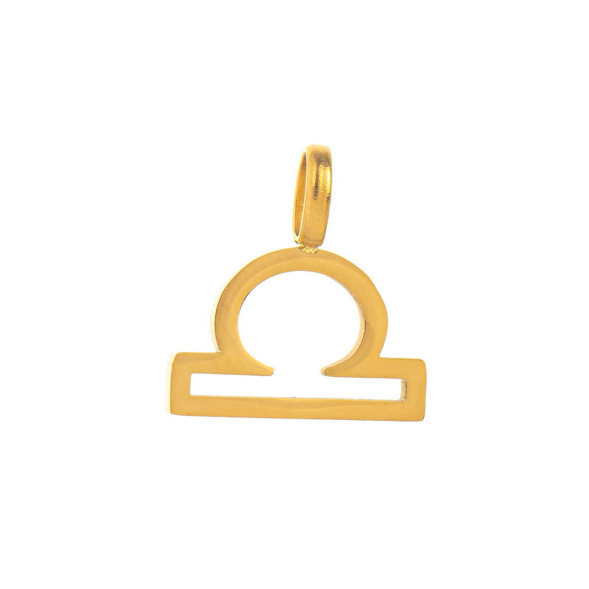 Minimalist Titanium Steel Plated Zodiac Charm Bar Necklace for Women