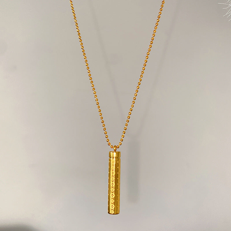 Elegant Geometric Round Titanium Steel Plated Necklace for Women