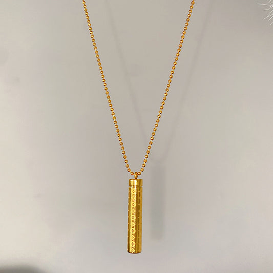 Elegant Geometric Round Titanium Steel Plated Necklace for Women