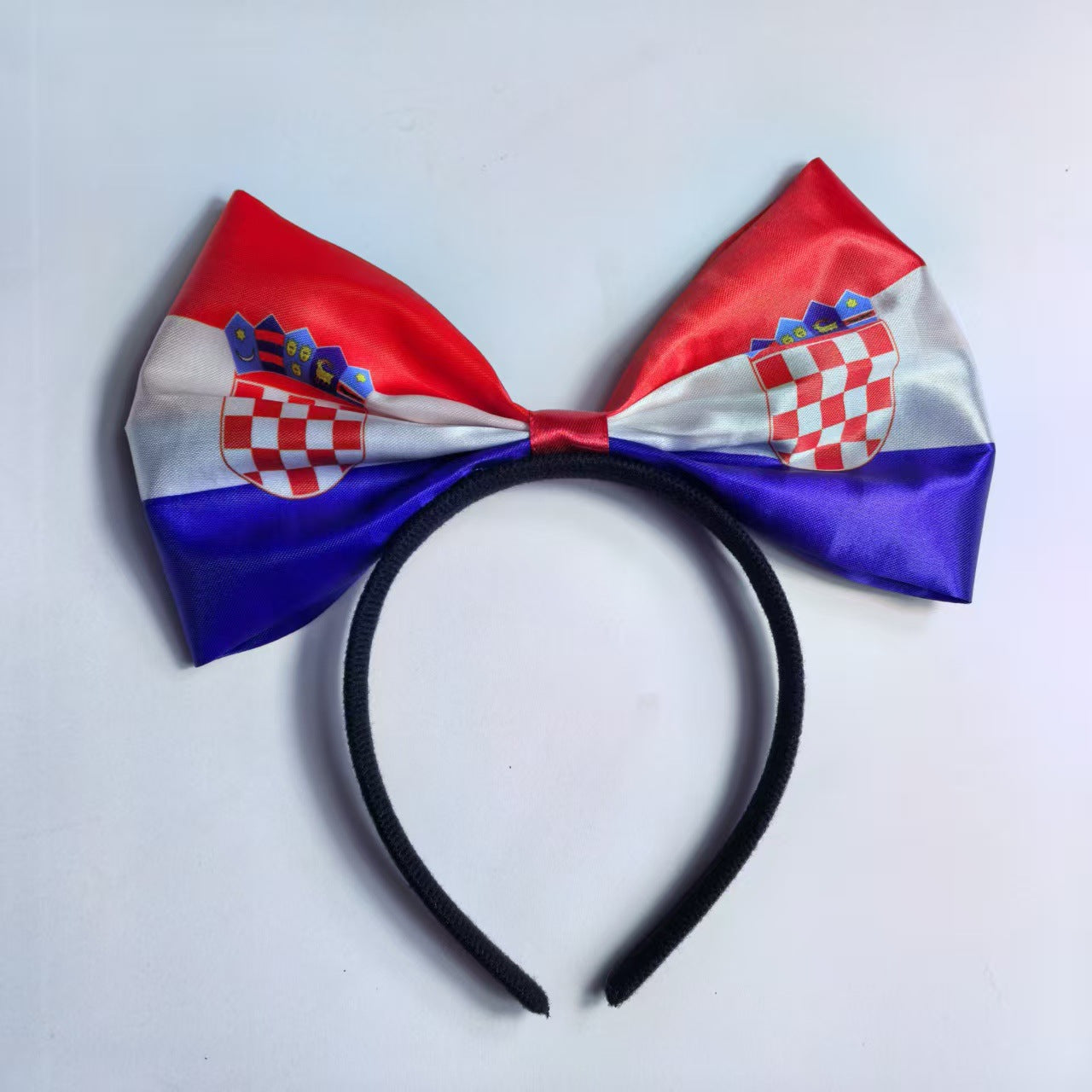 World Cup National Flag Bow Headband Resin Hair Accessory for Soccer Party