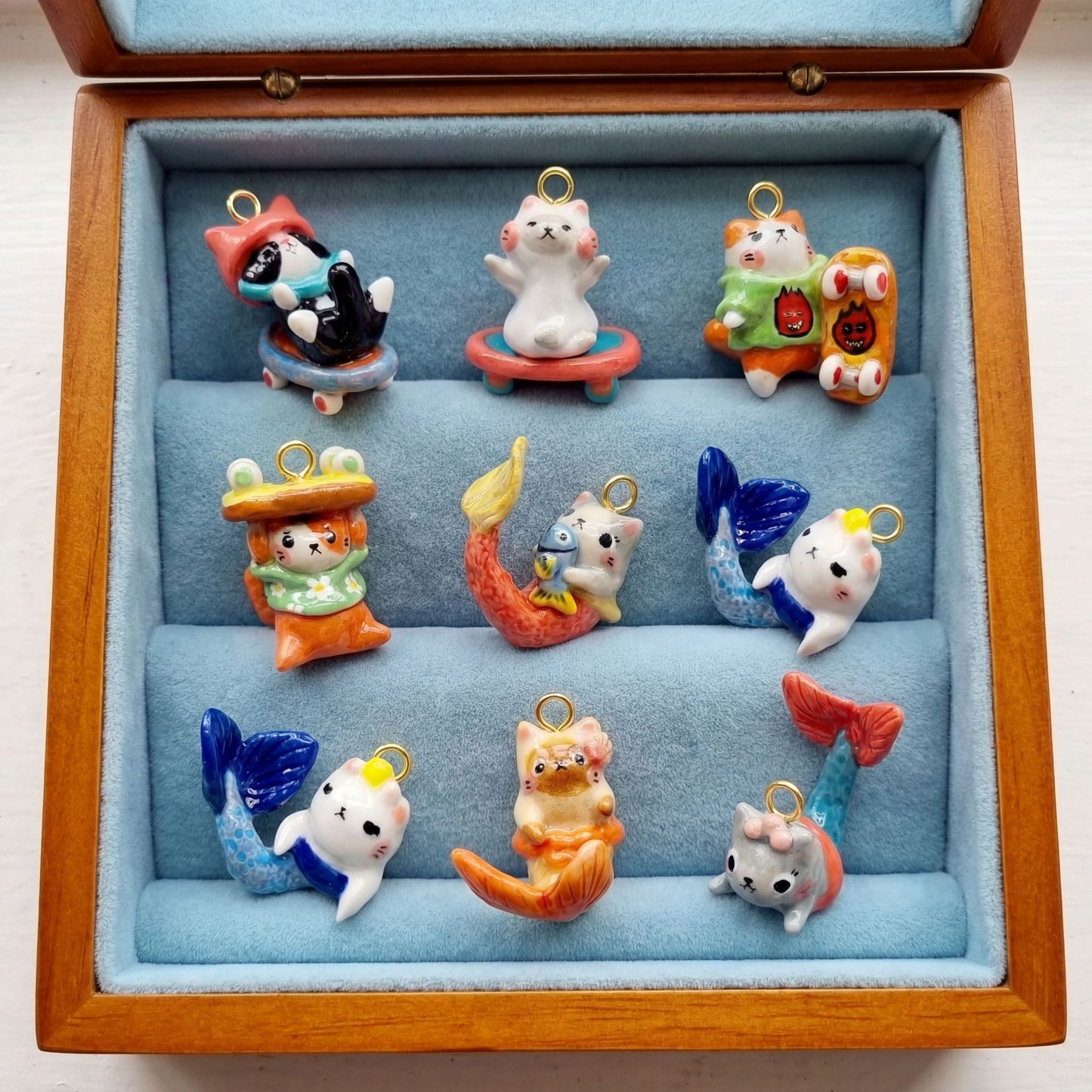 Vintage Cartoon Animal Brass 18K Gold Plated Drip Oil Pendant Charm Bar
