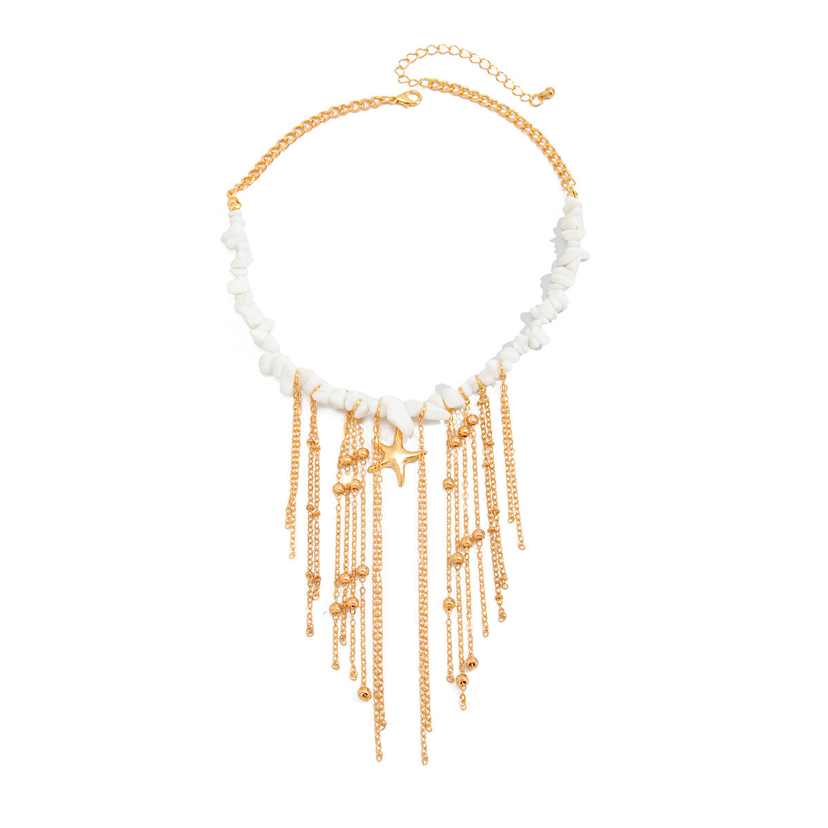 Sweet Plated Brass Star Pendant Zinc Alloy Necklace for Women