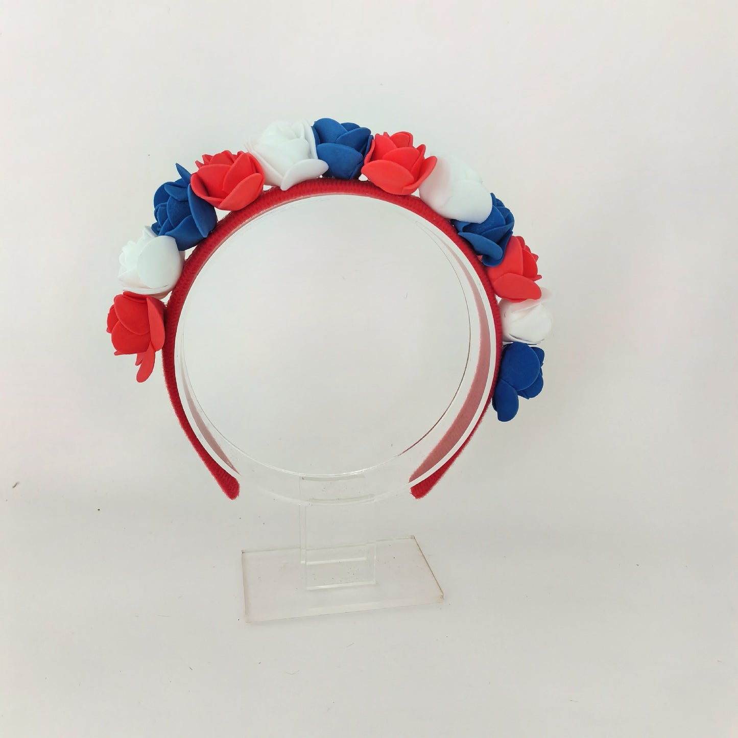 Fascia per capelli in schiuma PE con rose floreali per feste ed eventi, unisex