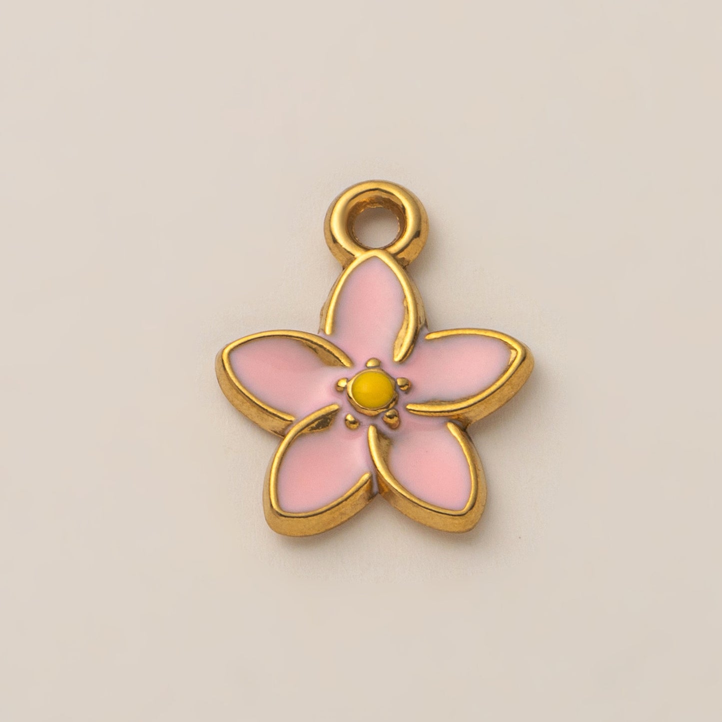 Vintage Stainless Steel PVD Gold Plated Abstract Fruit DIY Charm Bar