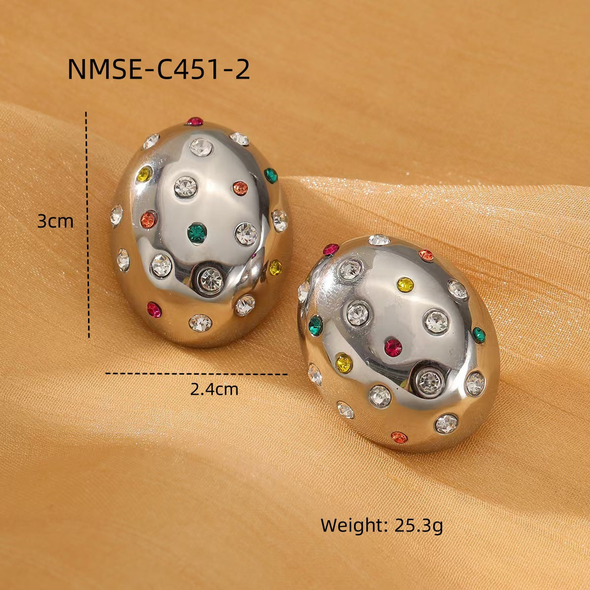 Pendientes de acero inoxidable con forma de gota de agua, incrustaciones de circonio y chapado en oro para mujer