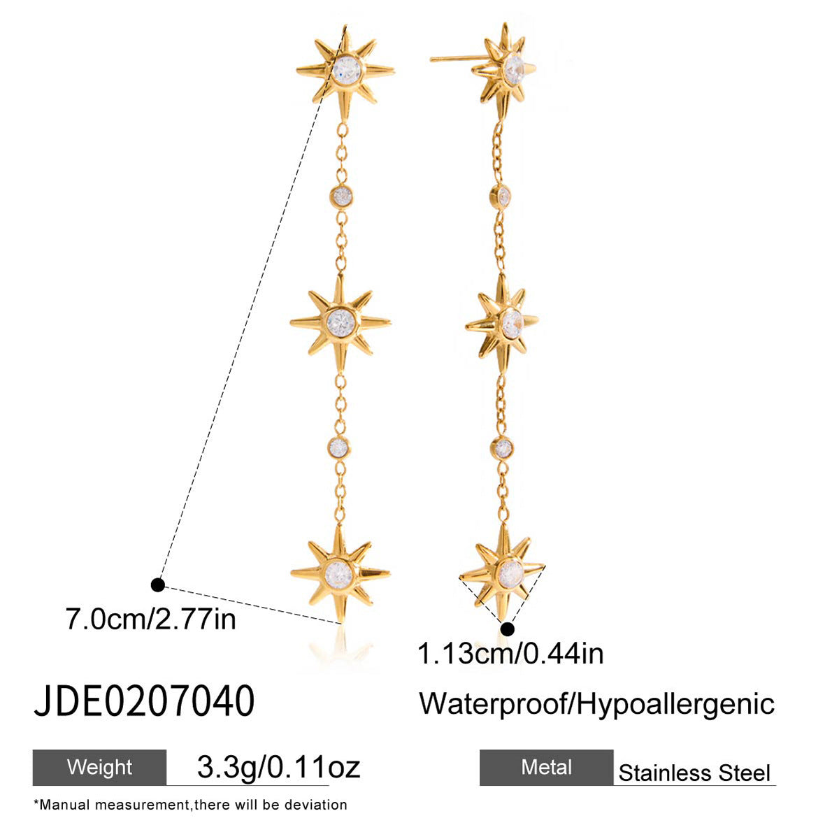 Elegant Geometric Stainless Steel Cubic Zirconia Snake Chain Bracelet for Women