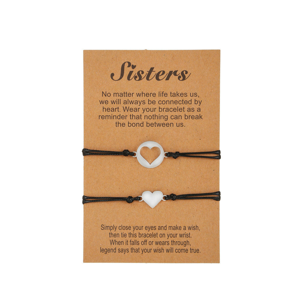 Geometric Stainless Steel Woven Friendship Bracelet Set for Unisex