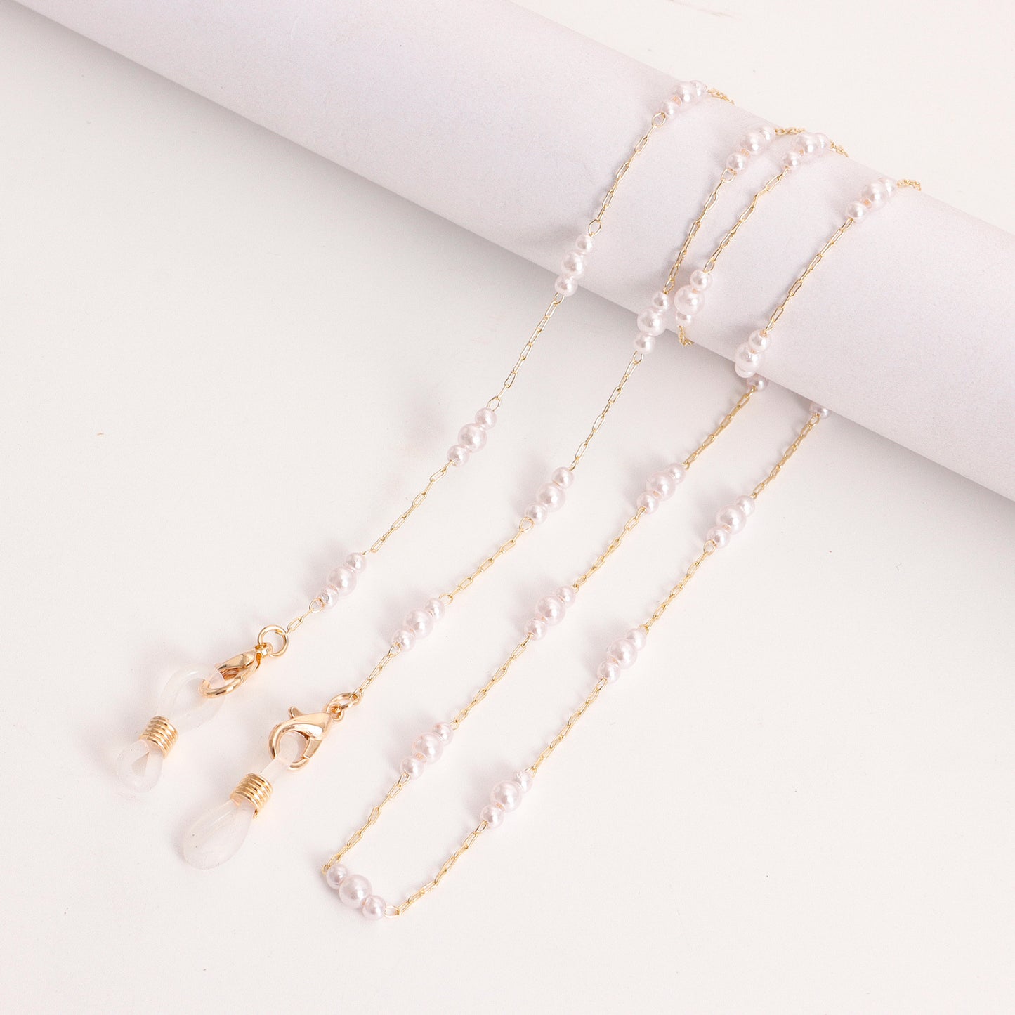 Heart Pearl Alloy Mask and Glasses Chain
