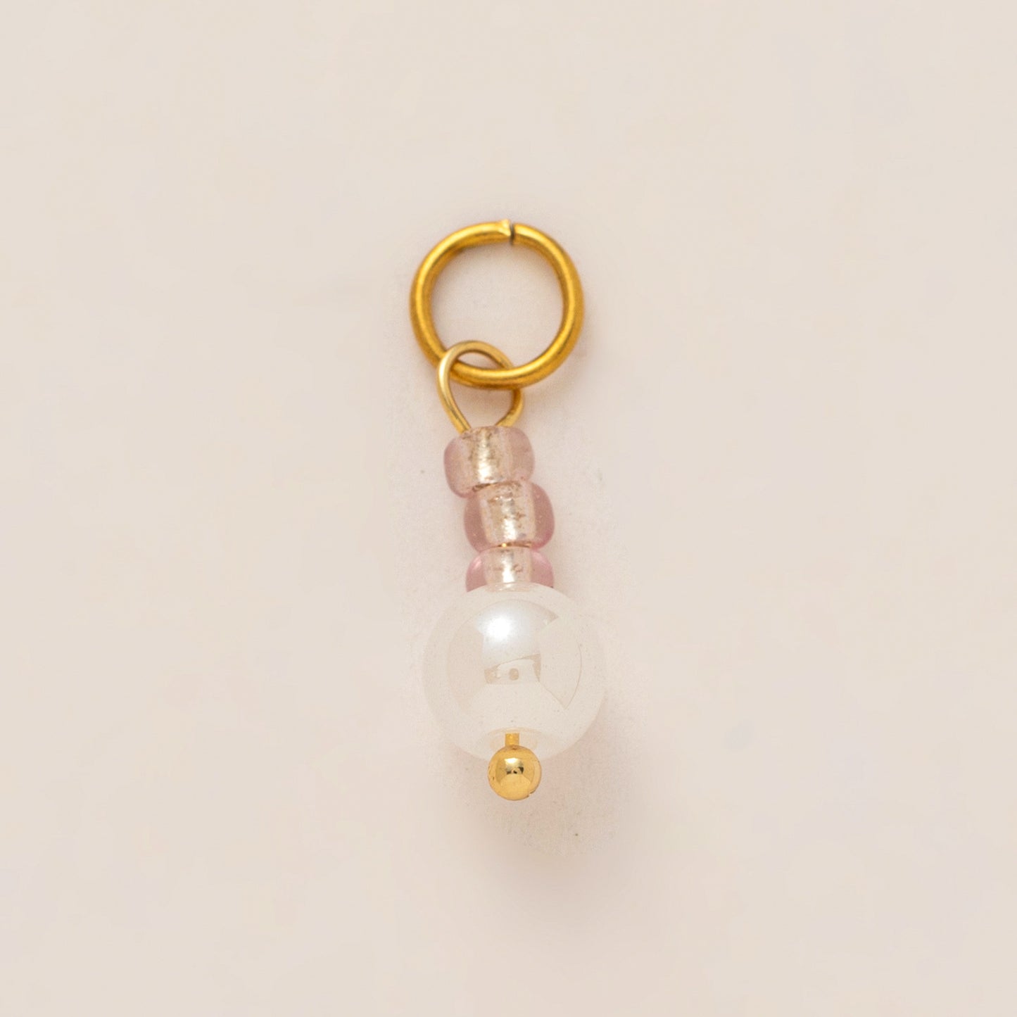 Ethnic Oval Acrylic Pendant Stainless Steel 18K Gold Plated PVD Ball Chain Charm Bar Unisex