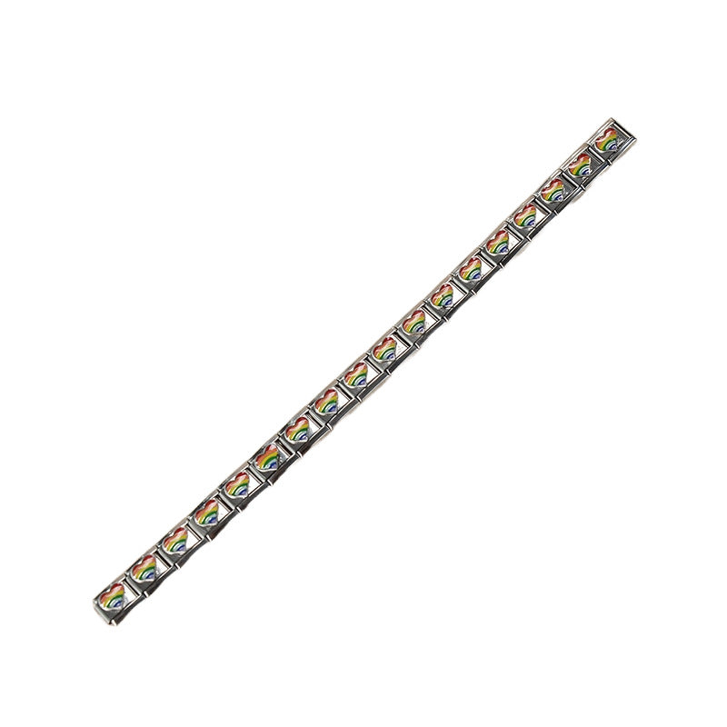 Bracciale geometrico unisex in acciaio inossidabile placcato oro