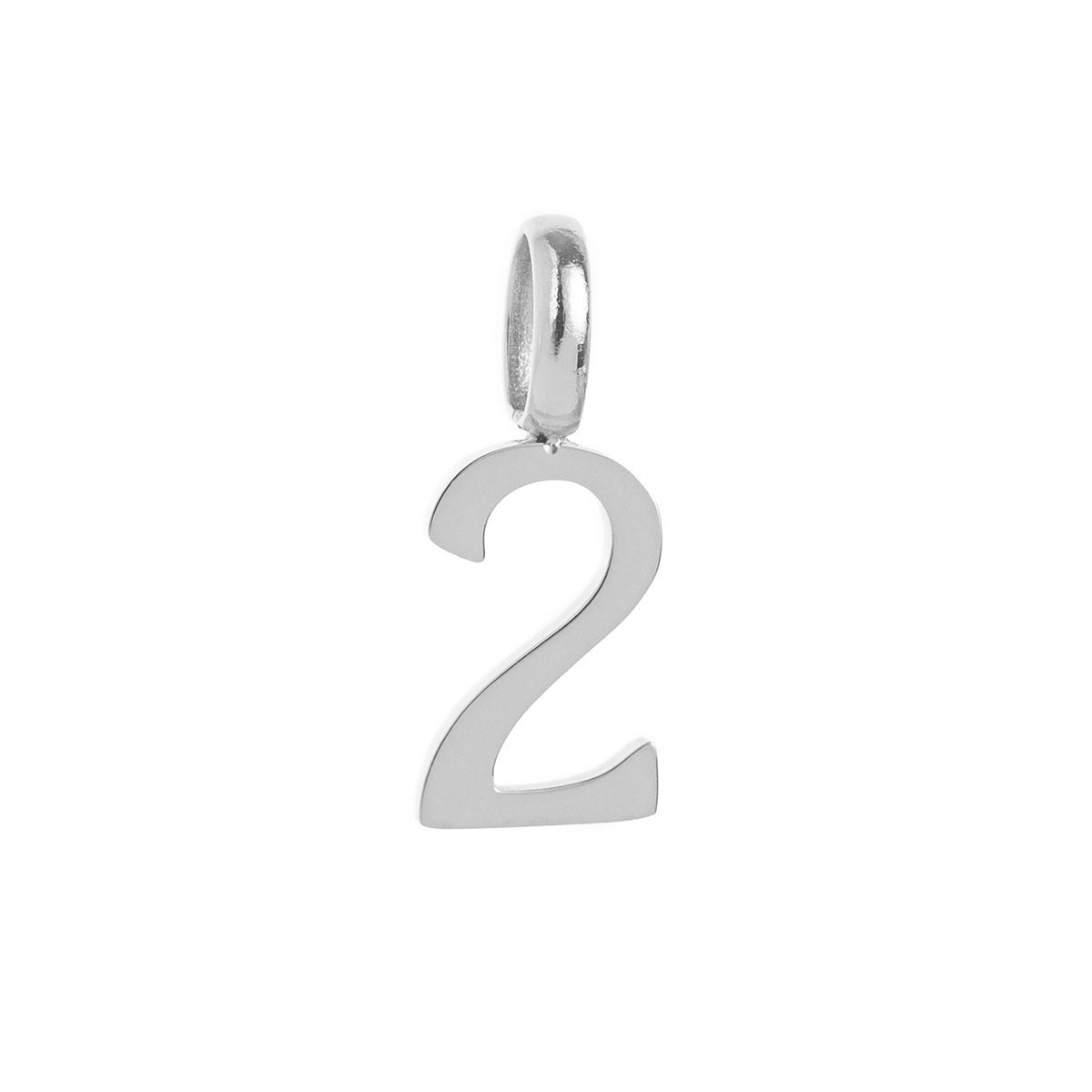 Minimalist 18K Gold Plated Titanium Steel Number Charm Bar