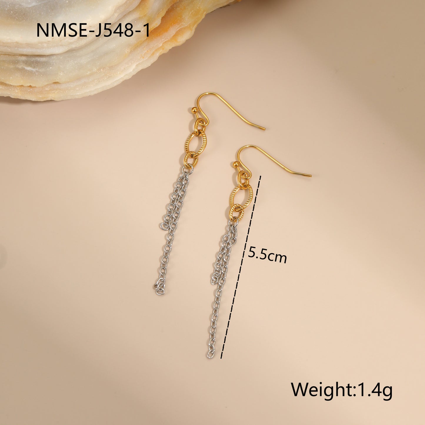 Collana geometrica alla moda in acciaio inossidabile con finitura placcata per donna