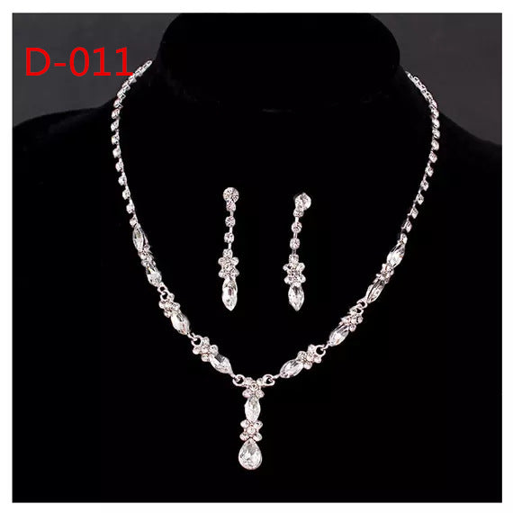 Minimalist Heart Teardrop Bell Pendant Necklace and Earrings Set in Alloy with Plated Finish for Women
