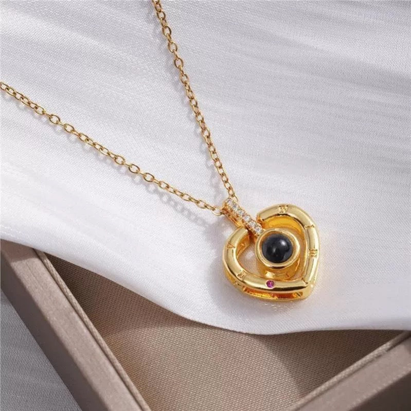 Minimalist Heart Titanium Steel Plated Necklace for Women
