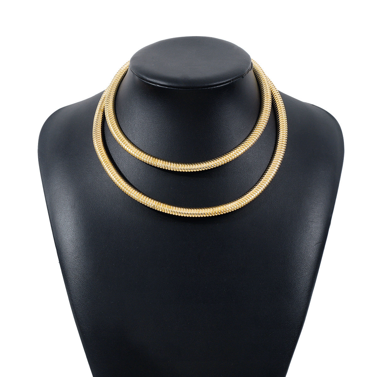 Pendientes llamativos de acero galvanizado con diseño circular geométrico minimalista de estilo vintage, con collar y pulsera a juego para mujer