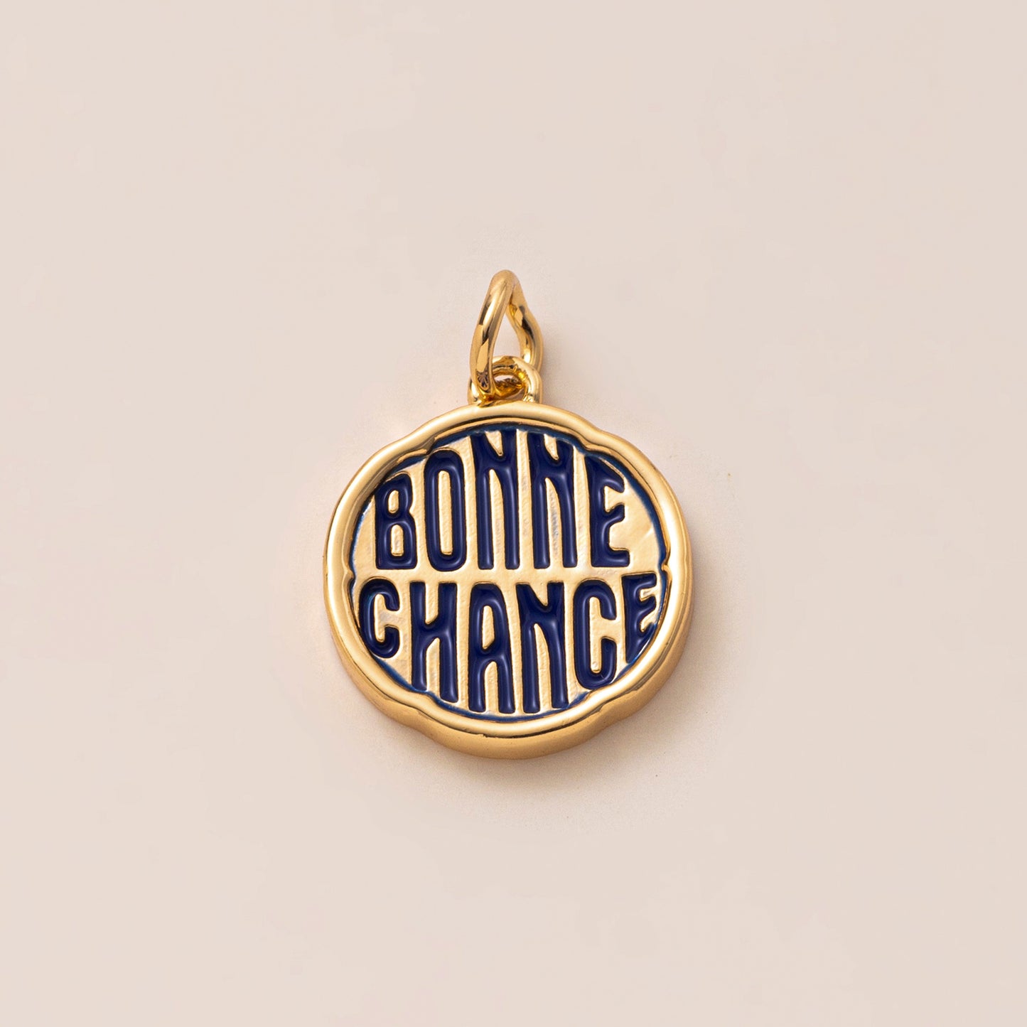 Casual Gold Plated Brass Round Pendant Charm Bar