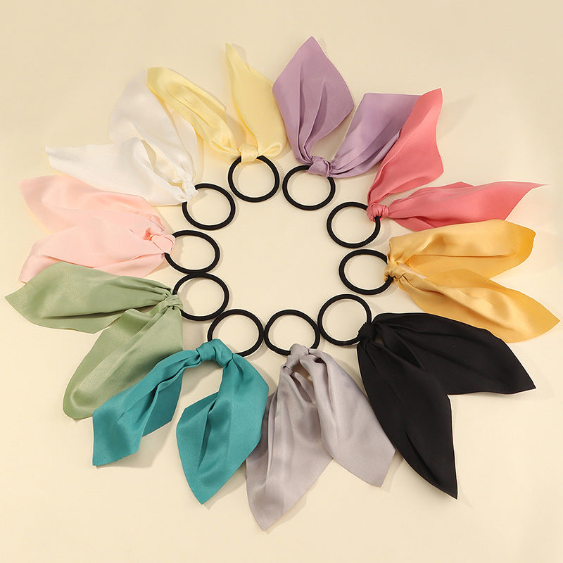 Set de Accesorios para el Cabello de Niñas, Lazos de Estilo Coreano, Diadema de Color Sólido Minimalista y Gomas Elásticas, Accesorios para el Pelo en Forma de U