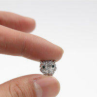Plated Alloy Rhinestone Charm Bar