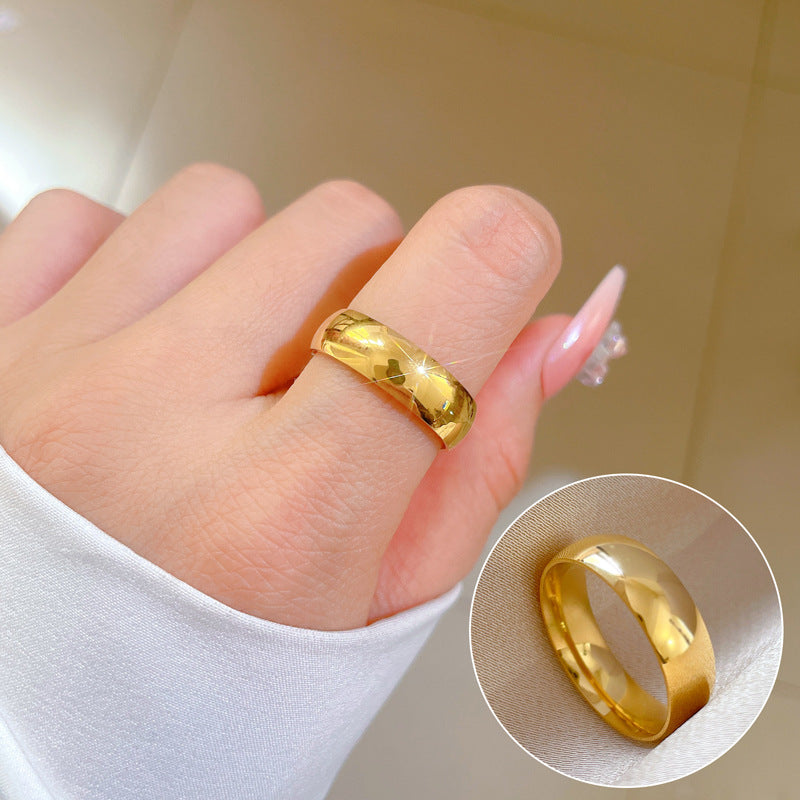 Minimalist Cool-Sweet Titanium Steel Crown Ring for Unisex