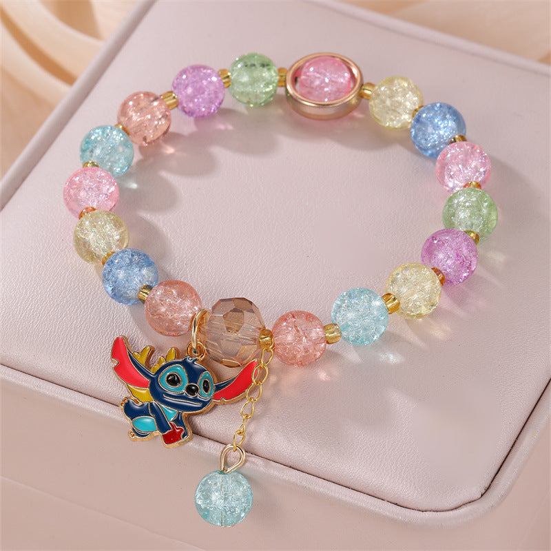 Bonita pulsera infantil para niñas con diseño de estrella hecha de plástico y resina con temática de la Princesa Anna