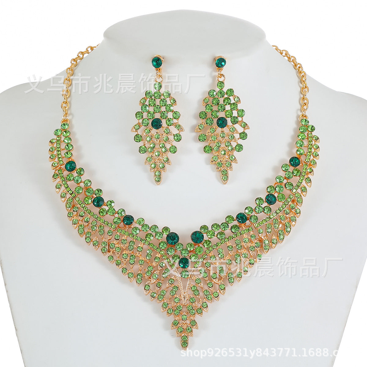 Vintage Floral Alloy Choker Necklace Set with Fan and Abacus Motifs Electroplated Short Pendant and Earrings for Women