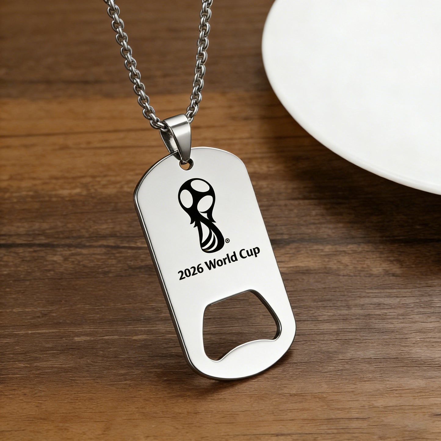 Collana unisex con ciondolo a piastrina per cane rettangolare geometrica personalizzata in acciaio al titanio