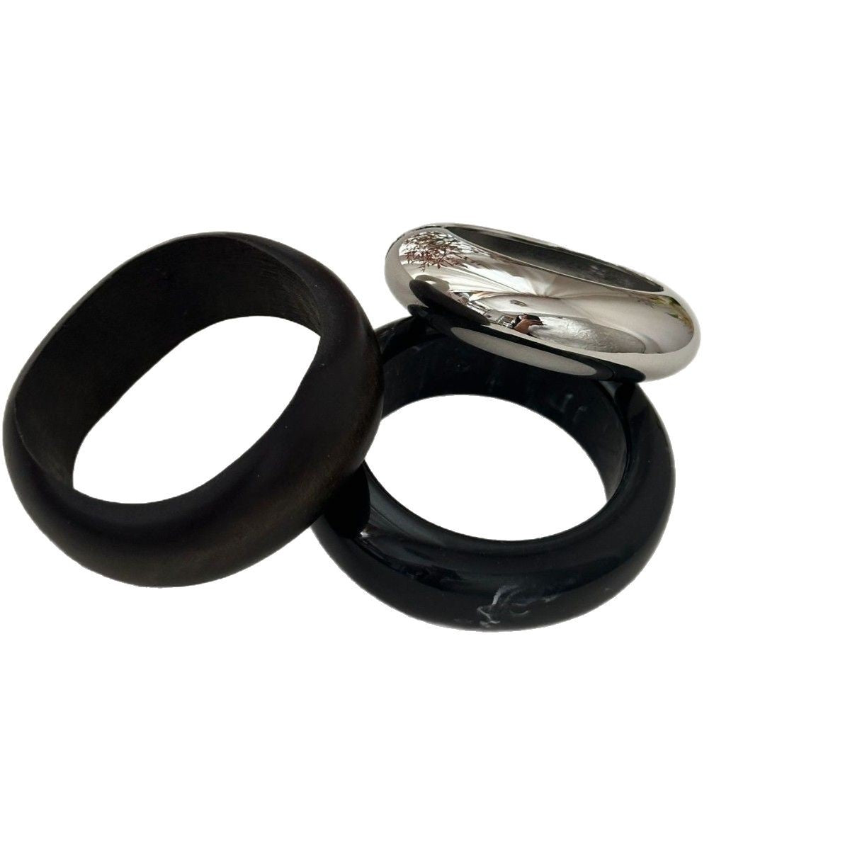 Bracciale a fascia larga geometrico in lega placcata alla moda
