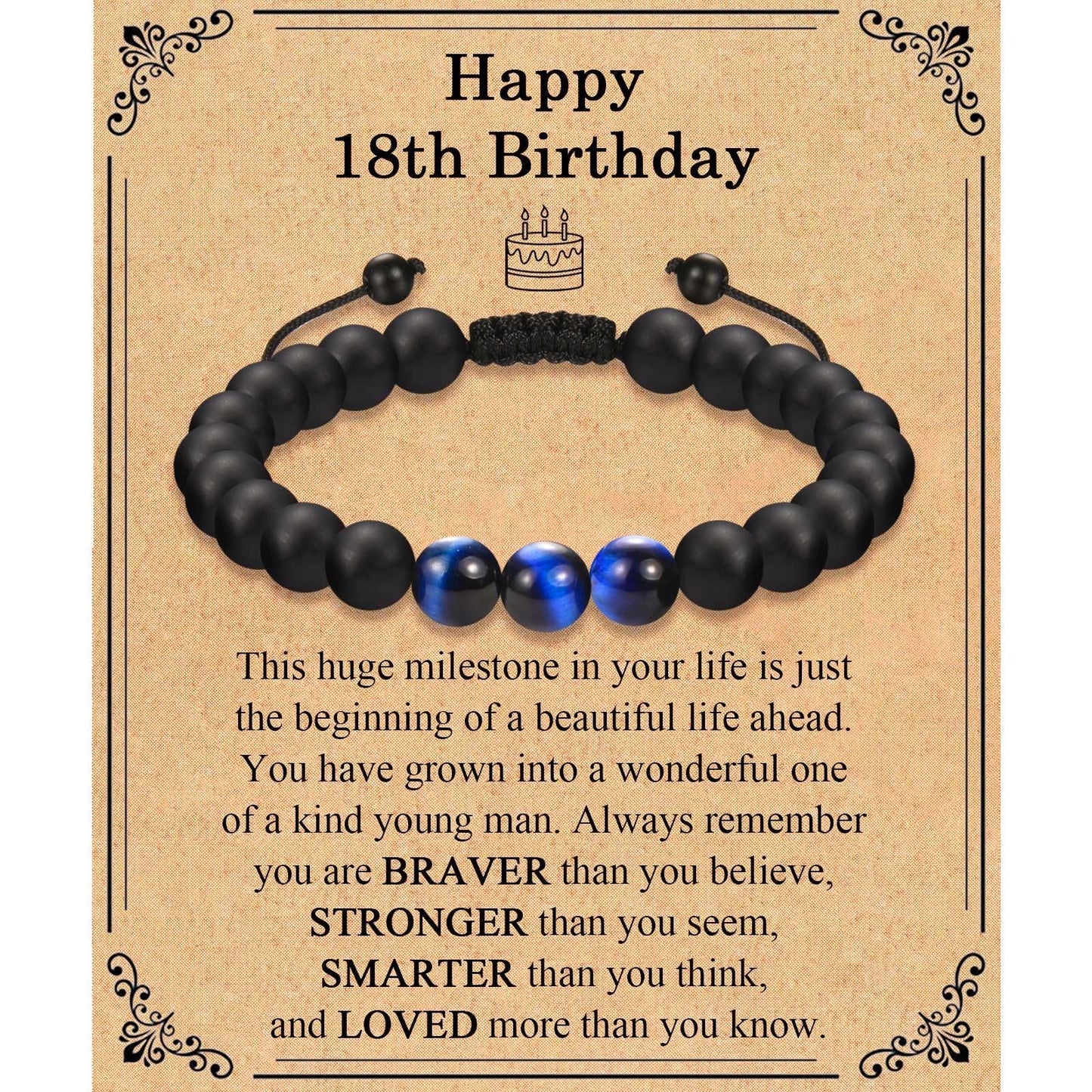 Sweet Geometric Tiger Eye Agate Natural Stone Braided Bracelet Unisex Gift