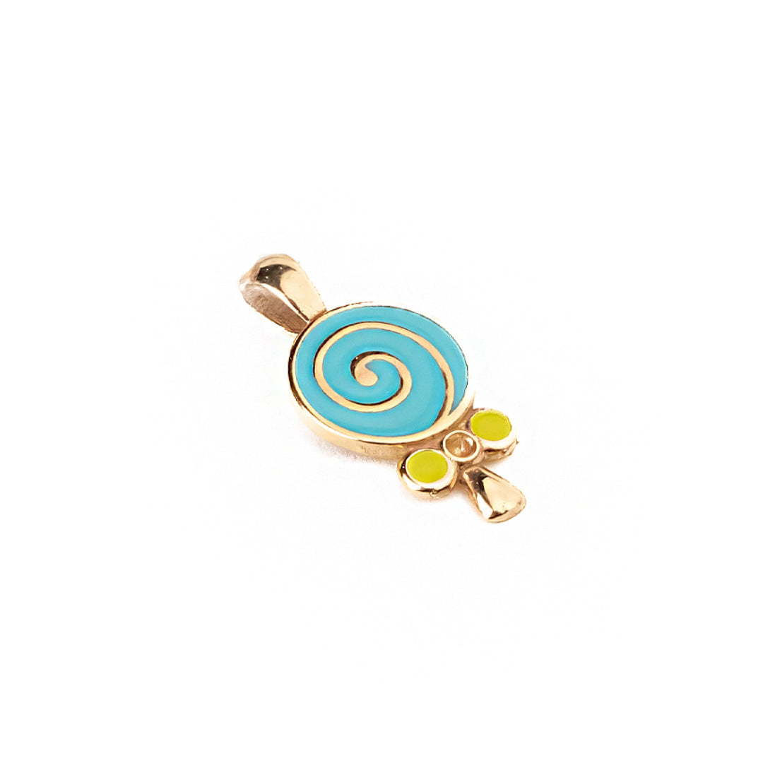 Vintage 18K Gold Plated Stainless Steel Pendant Charm Bar for Women