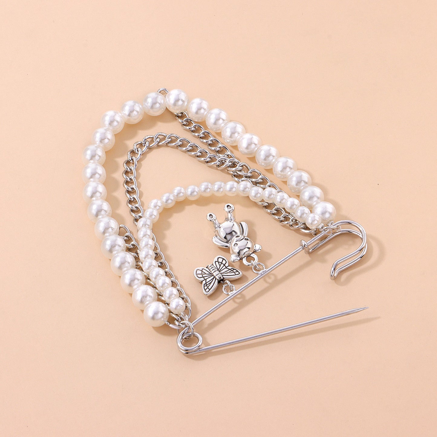 Butterfly Bear Alloy Plated Brooch Vintage Inlay Decorative Pin for Women Men Unisex