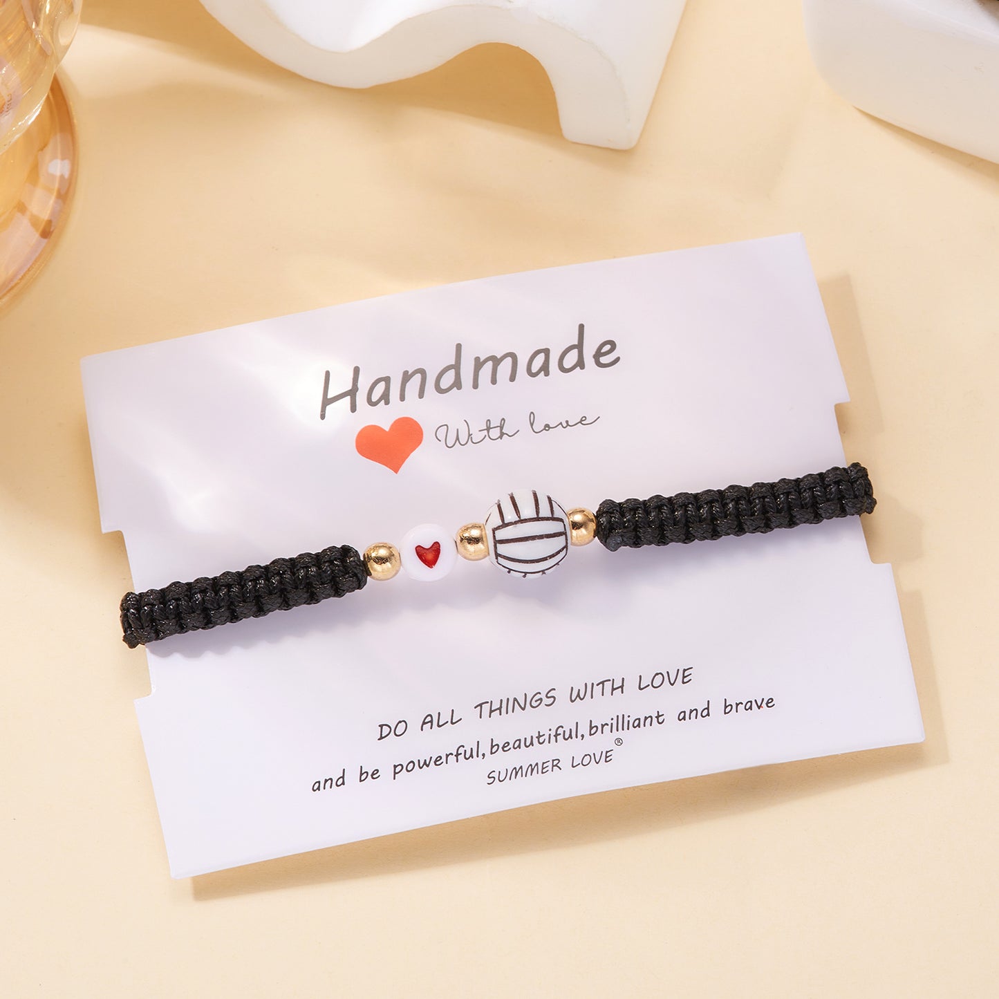 Casual Plated Acrylic Round Ball Bracelet for Women