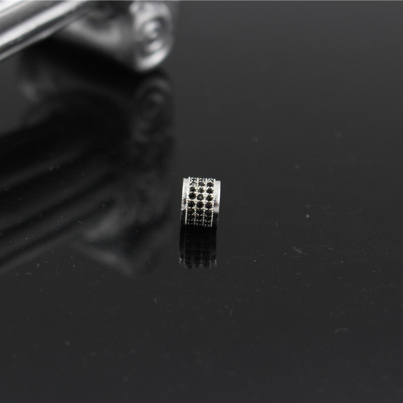 Plated Alloy Rhinestone Charm Bar