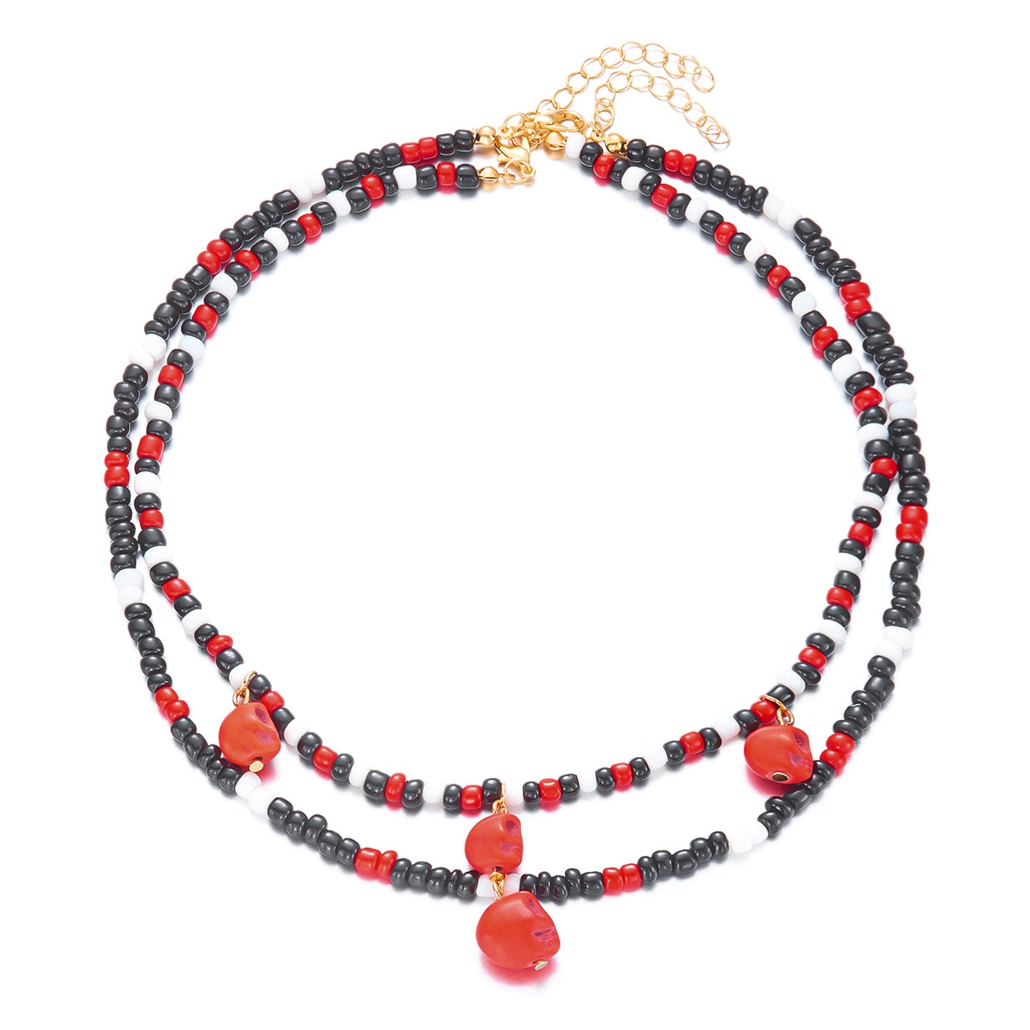 Collar con colgante de esqueleto fantasma vintage de Halloween para mujer con incrustaciones de vidrio y diseño geométrico