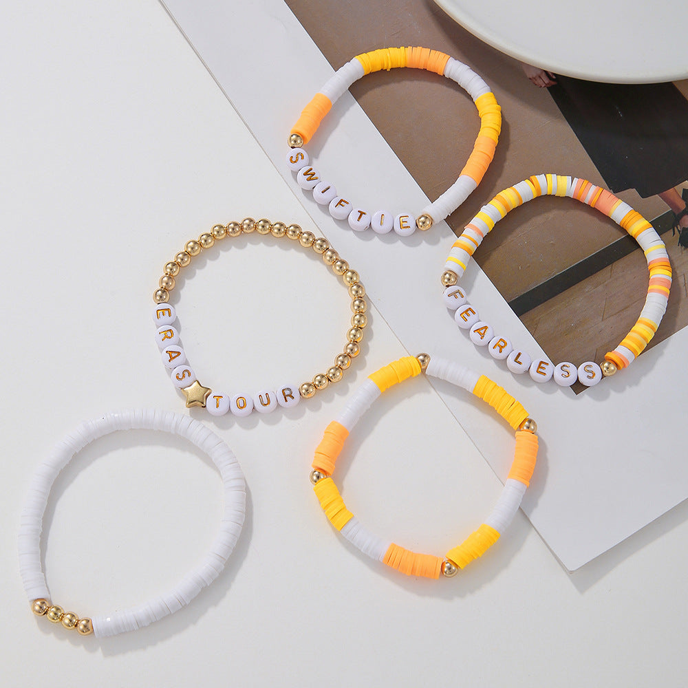 Bohemian Letter Resin Acrylic Bracelet