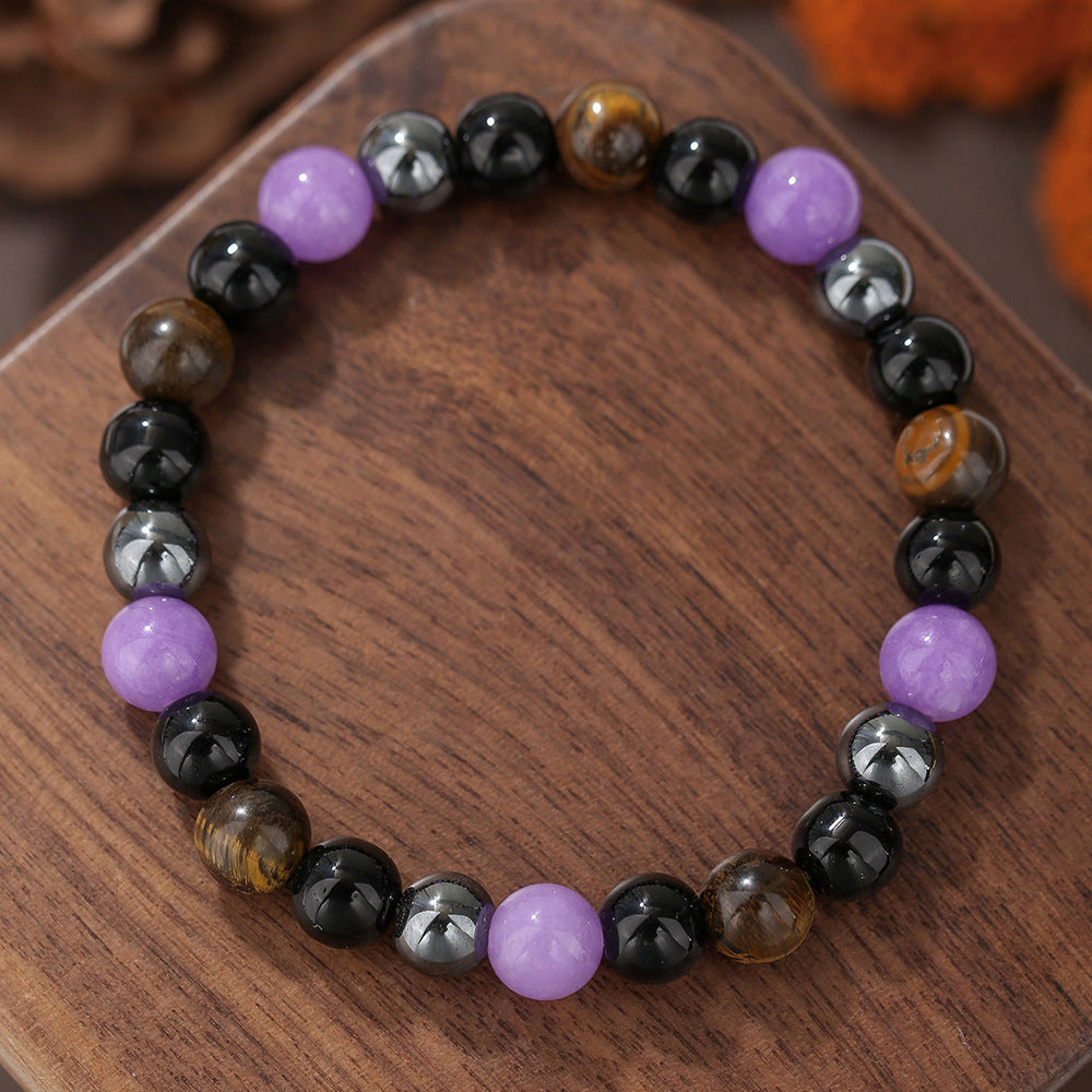 Natural Crystal Round Beaded Bracelet 8mm Handmade Stretch String
