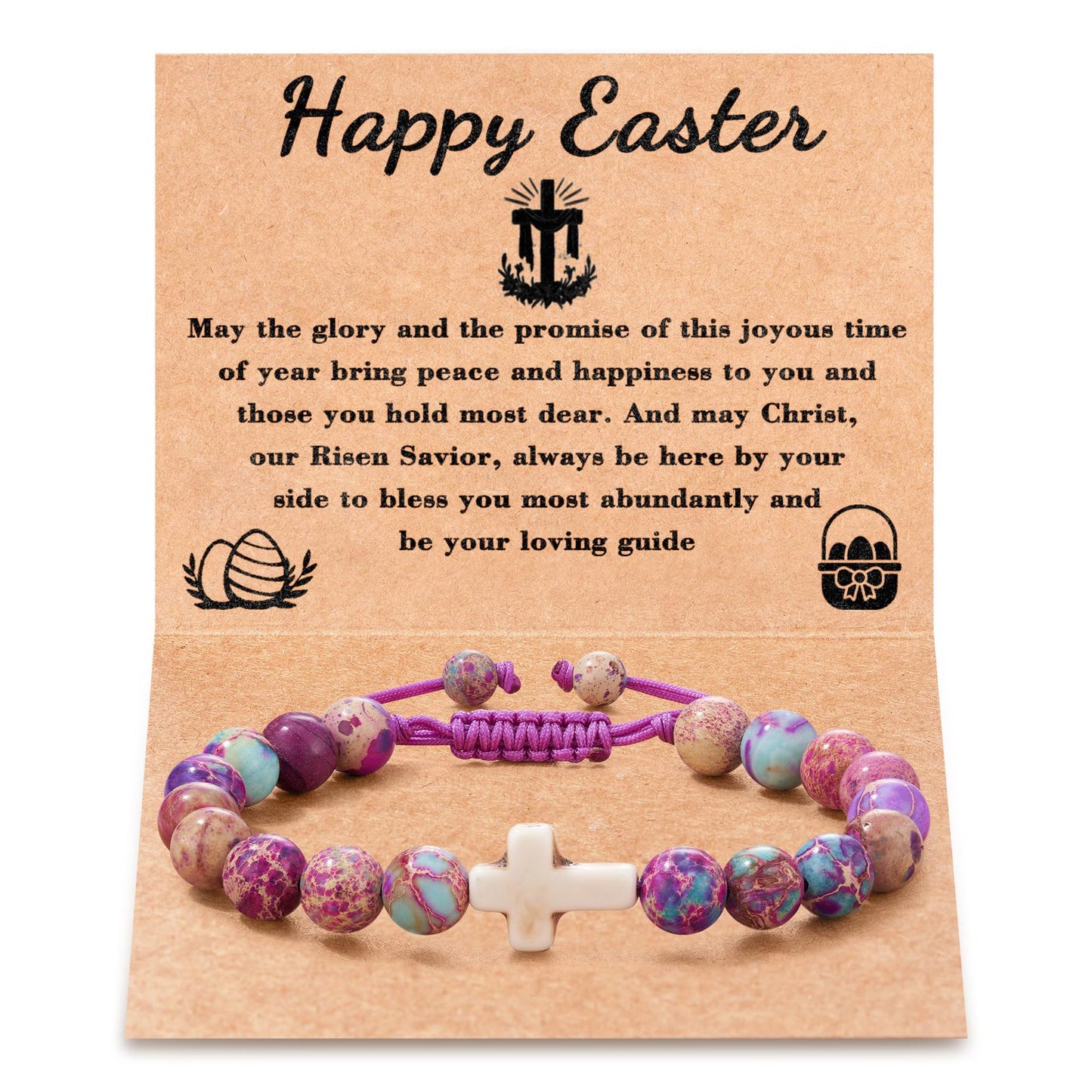 Cross Zebra Print Braided Bracelet Unisex