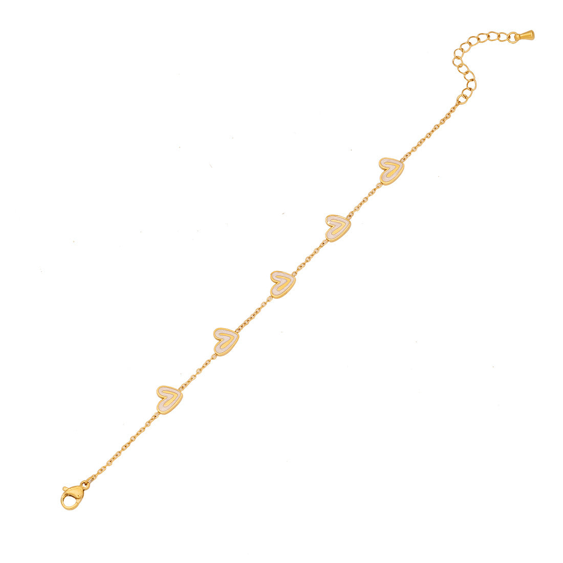 Set collana a farfalla con finitura opaca dolce con ciondolo a cuore in acciaio inossidabile su catena O per donna